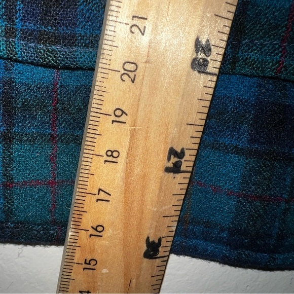 Pendleton Pure Virgin Wool Blue and Green Plaid Button Down Women’s Size Large - Picture 3 of 15